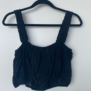 Zara black crop top